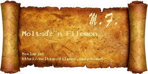 Moltsán Filemon névjegykártya